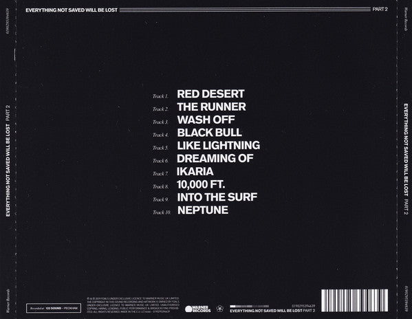 Foals : Everything Not Saved Will Be Lost Part 2 (CD, Album)