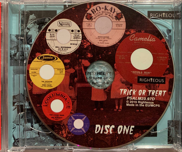 Various : Trick Or Treat (Music To Scare Your Neighbours - Vintage 45’s From Lux And Ivy’s Haunted Basement) (2xCD, Comp)