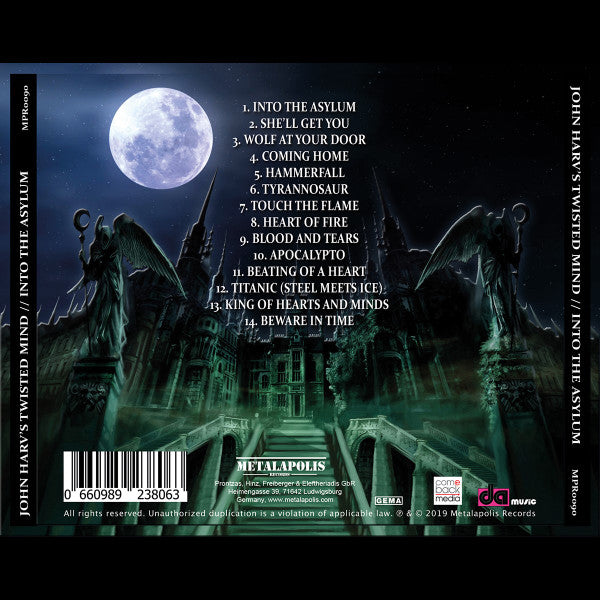 John Harv's Twisted Mind : Into The Asylum (CD, Album)