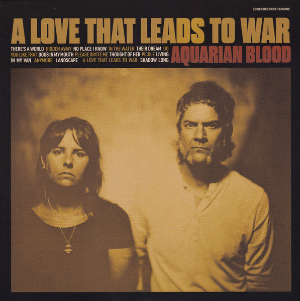 Aquarian Blood : A Love That Leads to War (LP, Album, Gol)