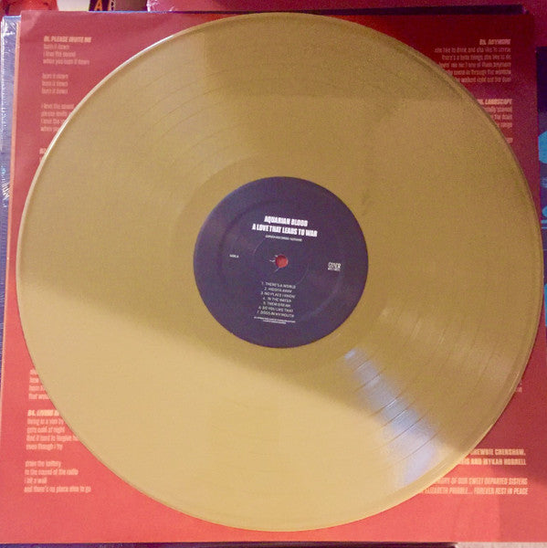 Aquarian Blood : A Love That Leads to War (LP, Album, Gol)