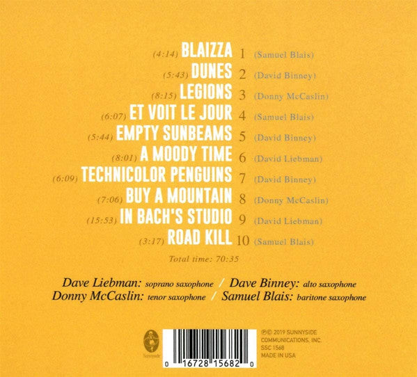 David Liebman, David Binney, Donny McCaslin, Samuel Blais : Four Visions (CD, Album)