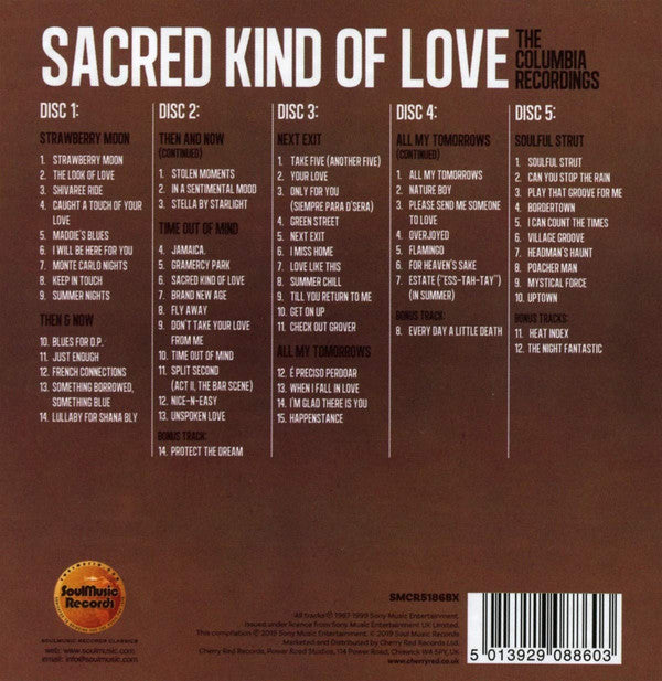 Grover Washington, Jr. : Sacred Kind Of Love (The Columbia Recordings) (5xCD, Comp + Box)
