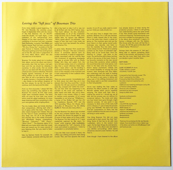 Bowman Trio : Persistence (LP, Album)
