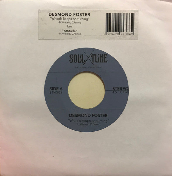 Desmond Foster : Wheels Keeps On Turning (7", Single)