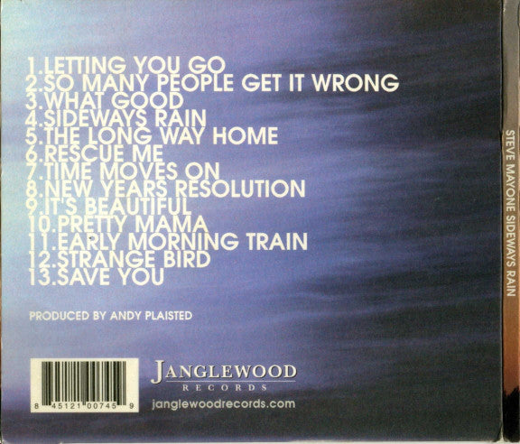Steve Mayone : Sideways Rain (CD, Album)