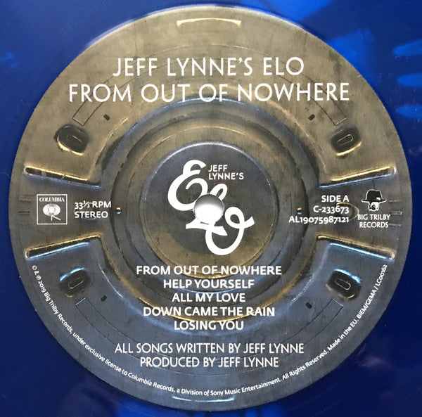 Jeff Lynne's ELO* : From Out Of Nowhere (LP, Album,  Bl)