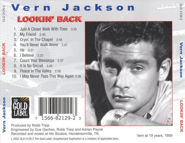 Vern Jackson : Lookin' Back: Inspirational Hits From The 50's (CD, Album)