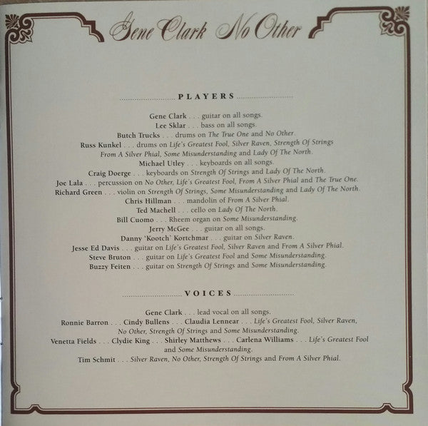 Gene Clark : No Other (CD, Album, RE, RM)