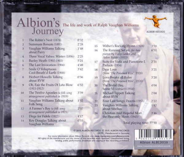 Ralph Vaughan Williams : Albion's Journey: The Life And Work Of Ralph Vaughan Williams (CD, Comp)