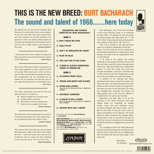 Burt Bacharach : Hit Maker! (LP, Album)