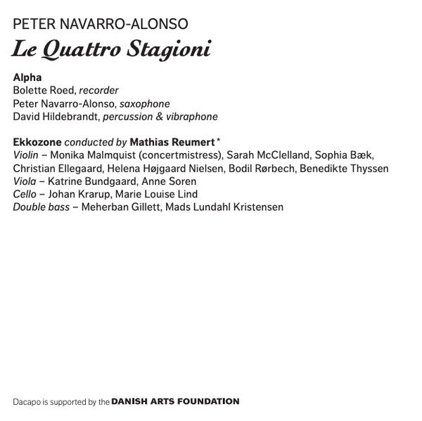 Peter Navarro-Alonso, Alpha (58), Ekkozone, Mathias Reumert : Le Quattro Stagioni (CD, Album)