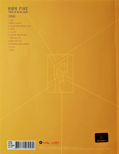 Teen Top : High Five (CD, Album, Off)