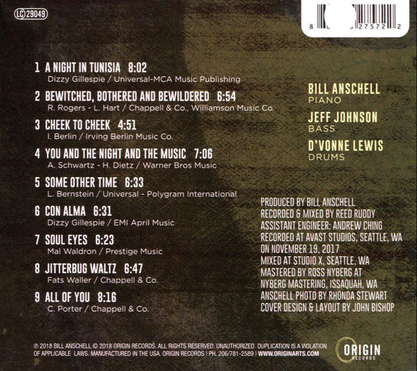 Bill Anschell : Shifting Standards (CD, Album)