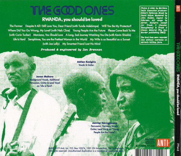 The Good Ones : RWANDA, You Should Be Loved (CD, Album, Dig)