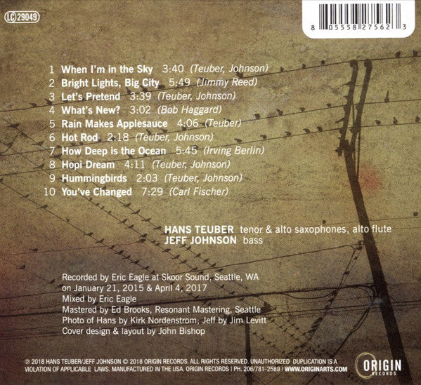 Hans Teuber & Jeff Johnson (8) : Deuce (CD, Album)