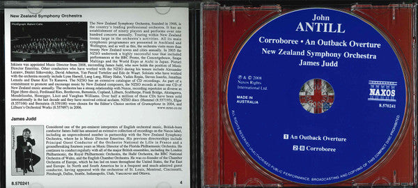 John Antill, New Zealand Symphony Orchestra, James Judd : Corroboree / An Outback Overture (CD, Album)