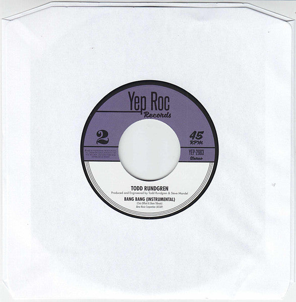 Todd Rundgren : Bang Bang (7", RSD, Single, Ltd)