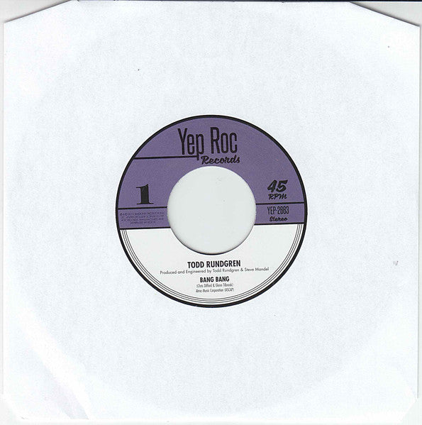 Todd Rundgren : Bang Bang (7", RSD, Single, Ltd)