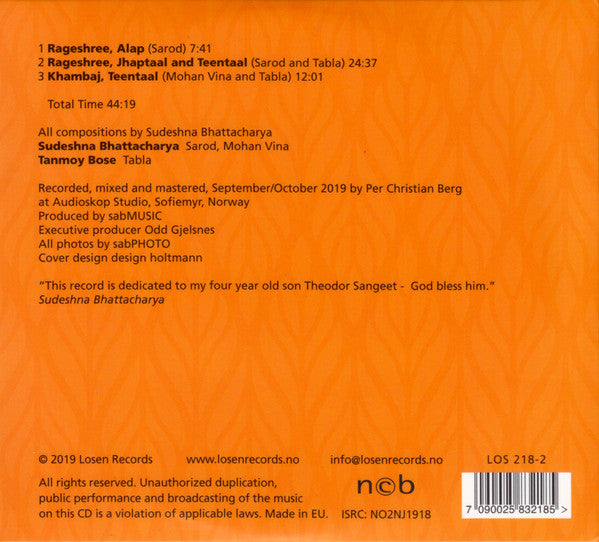 Sudeshna Bhattacharya • Tanmoy Bose : Sangeet (CD, Album)