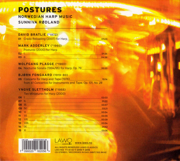 Sunniva Rødland : Postures (Norwegian Harp Music) (CD, Album)