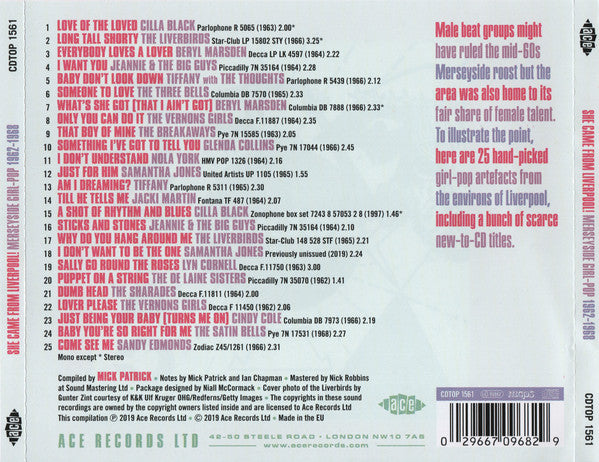 Various : She Came From Liverpool! (Merseyside Girl-Pop 1962-1968) (CD, Comp, RM)