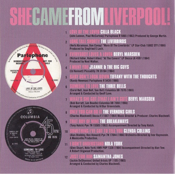 Various : She Came From Liverpool! (Merseyside Girl-Pop 1962-1968) (CD, Comp, RM)