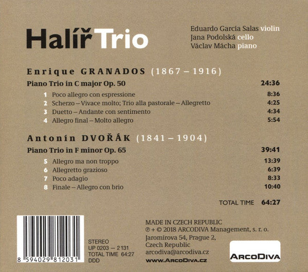 Halíř Trio, Enrique Granados, Antonín Dvořák : Granados - Dvořák (CD, Album)
