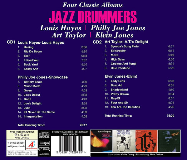 Louis Hayes, "Philly" Joe Jones, Art Taylor, Elvin Jones : Jazz Drummers (2xCD, Comp, RM)