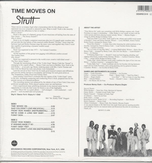 Strutt (3) : Time Moves On (LP, Album, RE, 180)