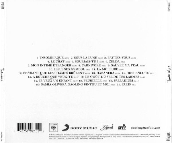 Brigitte (11) : Toutes Nues (CD, Album)