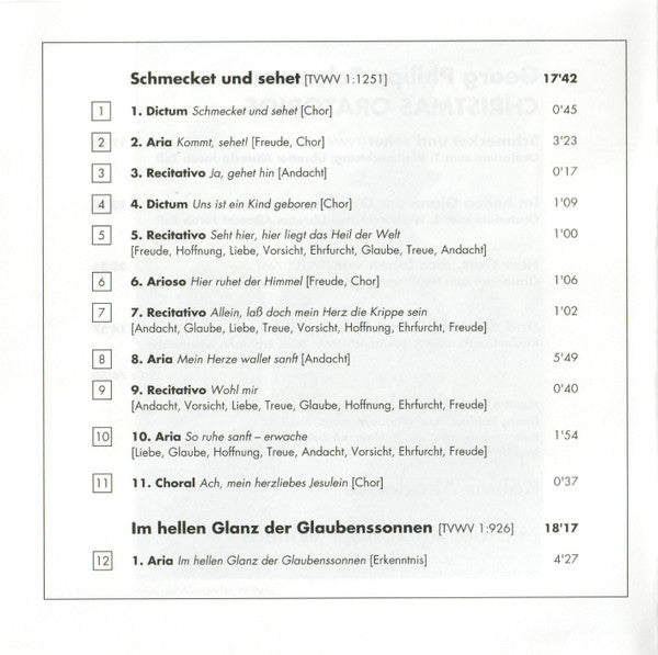 Georg Philipp Telemann, Monika Mauch, Nicole Pieper, Georg Poplutz, Klaus Mertens, Raimonds Spogis, Manfred Buhl (2), Joel Urch, Kölner Akademie, Michael Willens : Christmas Oratorios (CD, Album)