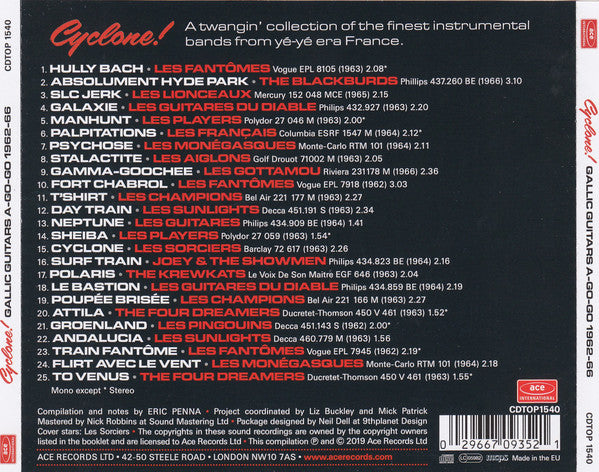 Various : Cyclone! - Gallic Guitars A-Go-Go 1962-66 (CD, Comp)