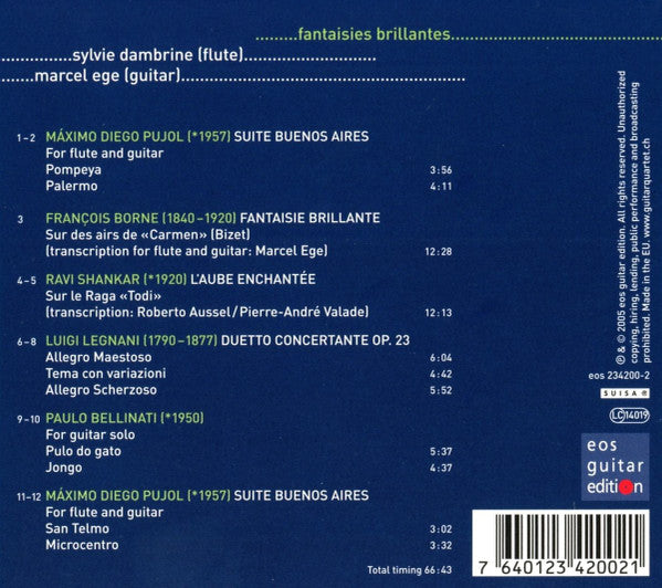 Sylvie Dambrine (2), Marcel Ege : Fantasies Brilliantes (CD, Album)