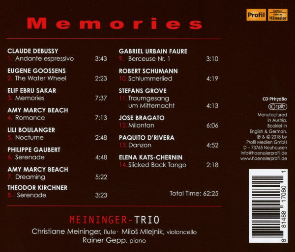 Meininger-Trio : Memories (CD, Album)