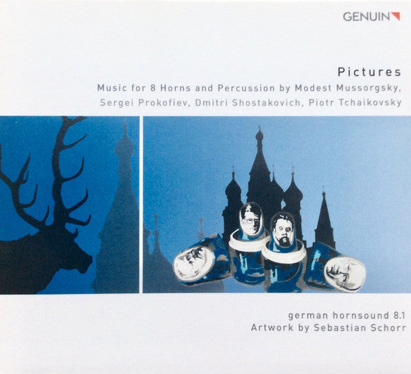 Modest Mussorgsky, Sergei Prokofiev, Dmitri Shostakovich, Pyotr Ilyich Tchaikovsky - German Hornsound : Pictures (Music For 8 Horns And Percussion) (CD, Album)
