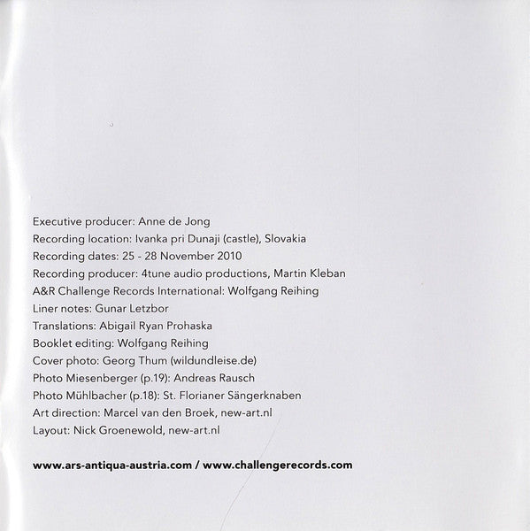 Gregor Joseph Werner –  Ars Antiqua Austria, Gunar Letzbor : Pro Adventu (CD, Album)
