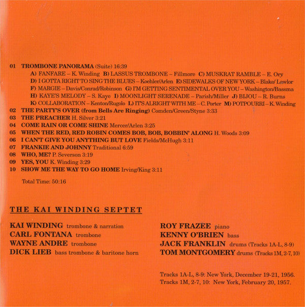 Kai Winding And His Septet : Trombone Panorama (CD, Album, RE, RM)
