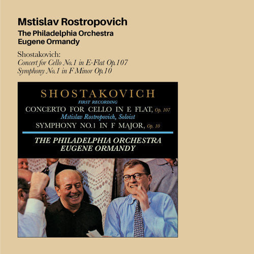 Mstislav Rostropovich, The Philadelphia Orchestra, Eugene Ormandy : Shostakovich* - Symphony No. 1 In F Minor, Op.10 / Concerto In E-Flat Major For Cello And Orchestra, Op. 107 (CD)  (CD, Album + HDCD, Album)