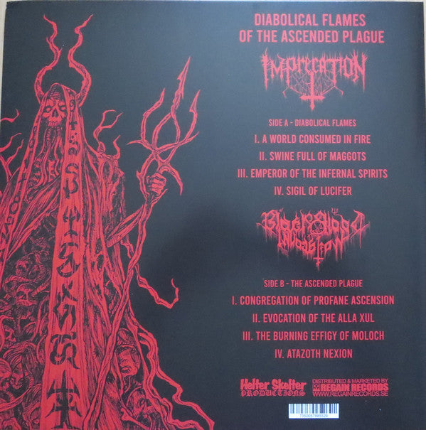 Imprecation / Black Blood Invocation : Diabolical Flames Of The Ascended Plague (LP, Album)