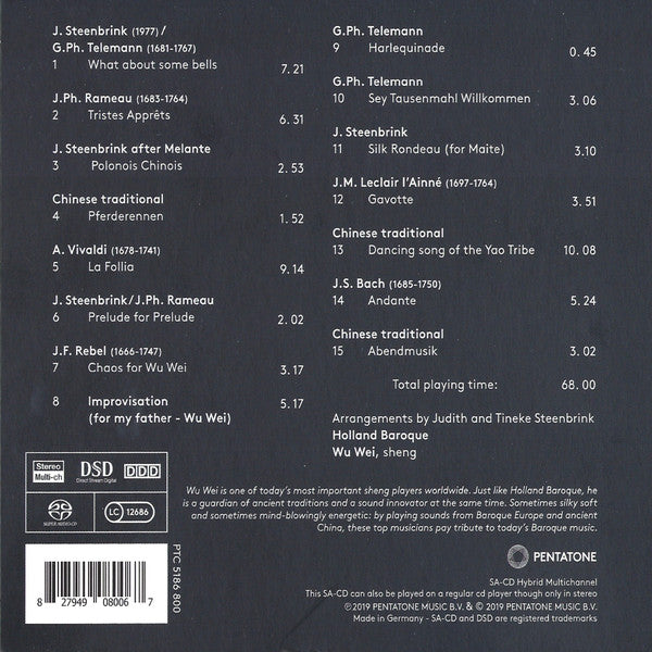 Wu Wei, Holland Baroque Society : Silk Baroque (SACD, Hybrid, Multichannel, Album)