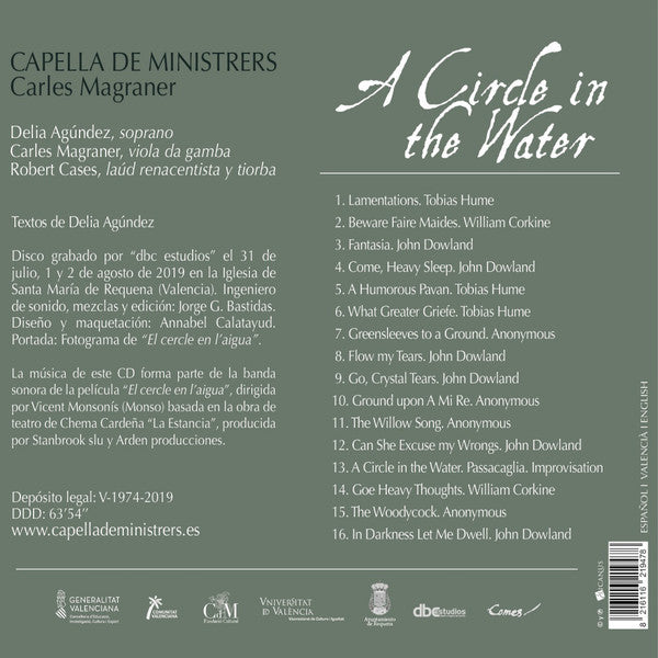 Capella De Ministrers  ·  Carles Magraner : A Circle In The Water (CD, Album)