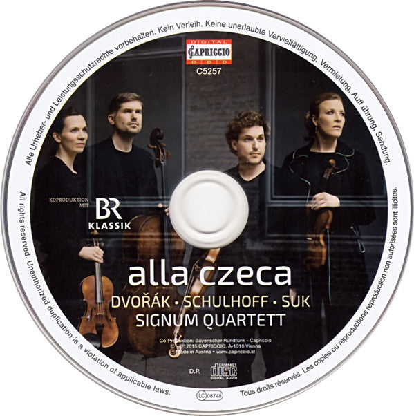 Erwin Schulhoff / Josef Suk (2) / Antonín Dvořák - Signum Quartett : Alla Czeca (CD, Album)