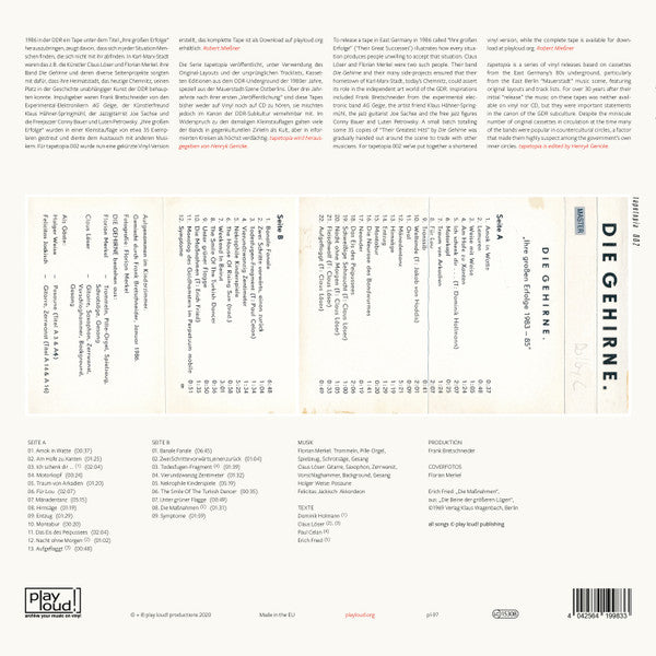 Die Gehirne : Ihre Großen Erfolge 1983-85 (LP, Ltd, RM)