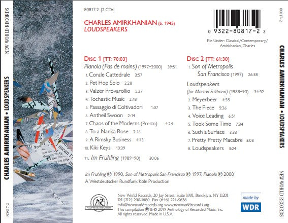 Charles Amirkhanian : Loudspeakers (2xCD)