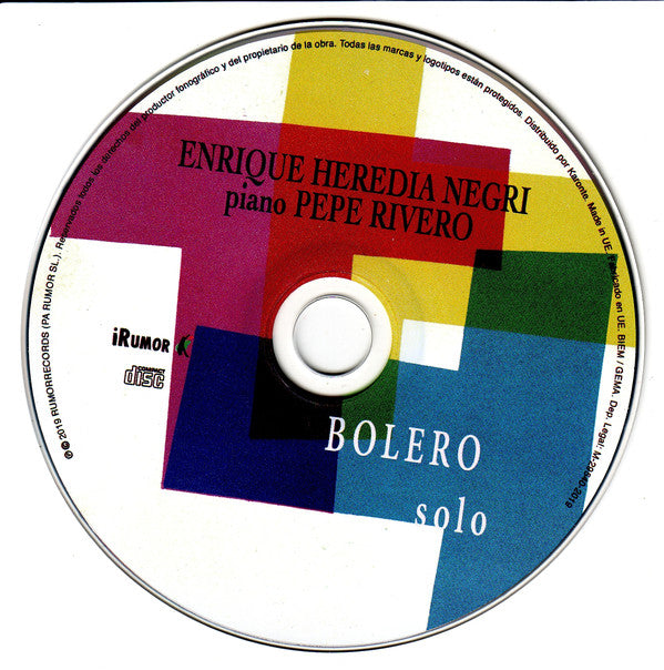 Enrique Heredia : Bolero Solo (CD, Album)