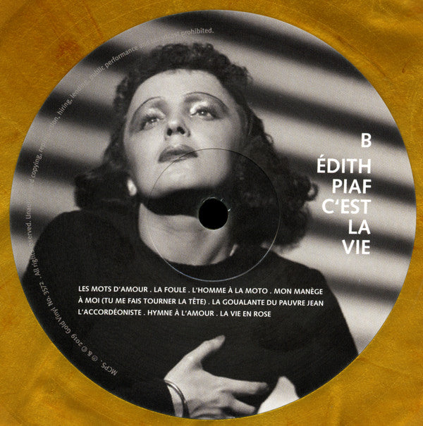 Edith Piaf : C'est La Vie (LP, Comp, Ltd, Num, Gol)