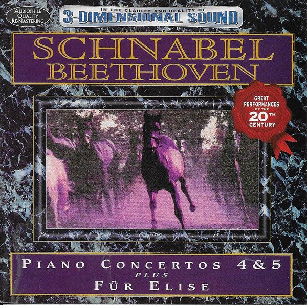Artur Schnabel / Ludwig van Beethoven : Piano Concertos 4 & 5 (CD, Comp, RM)