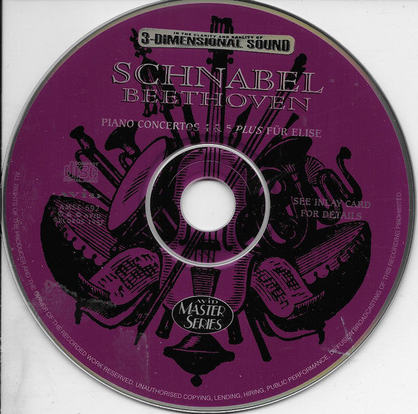 Artur Schnabel / Ludwig van Beethoven : Piano Concertos 4 & 5 (CD, Comp, RM)
