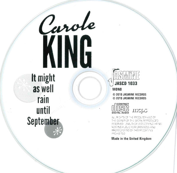 Carole King : It Might As Well Rain Until September (CDr, Comp, Mono)